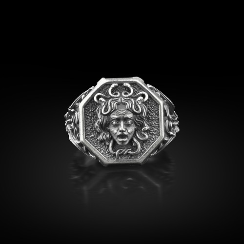 Bague chevalière unique
