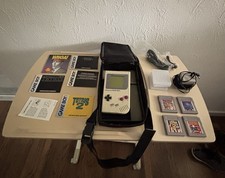 Nintendo 1989 Game Boy DMG-01 SYSTEM W/ 4 GAMES  AND CARRYING CASE WORKS!