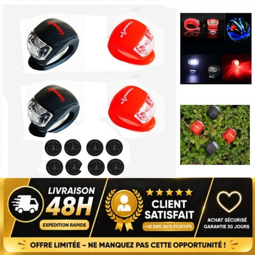 éclairage vélo led silicone - Éclairage,