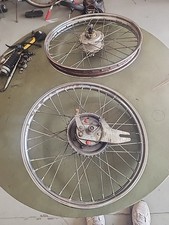 PUCH MOPED MAXI PINTO ETC   1.35" x17" CHROME FRONT AND REAR RIMS + SPROCKETS 