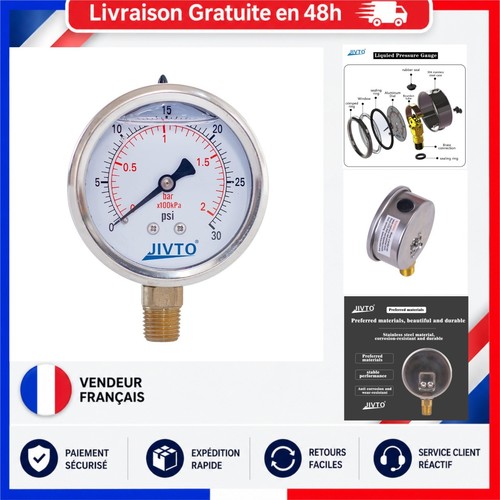 Manomètre liquide psi - liquide, 0-30