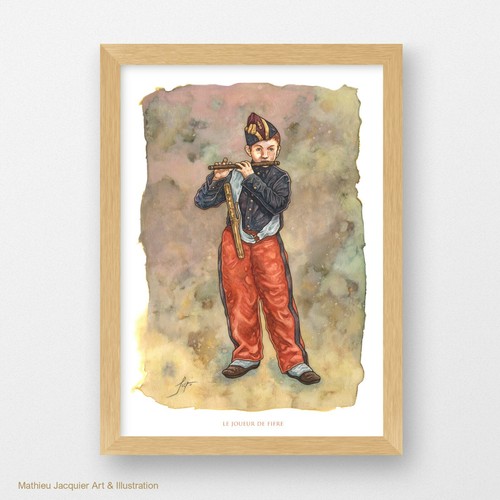 Joueur fifre fine art - joueur,