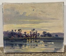 Huile sur toile signée début