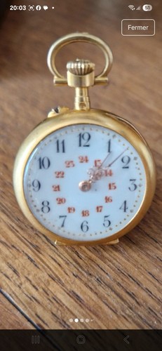 Montre col 18k mouvement - 18k,