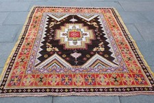 Tapis Oriental En Laine Noir