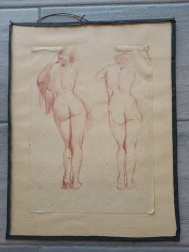 Dessin ancien academie femme - dessin,