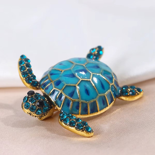 Broche tortue emaillée - broche,