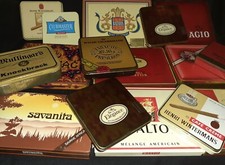 16 Antique Metal Cigar Boxes (Empty) Cigarettes, Tobacco N°705/43