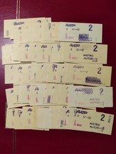 LOT 50 ANCIENS TICKETS JAUNES