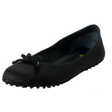 Car Shoe by Prada Women's Black Canvas Ballet Flats Driving Shoes Sz 5.5 10