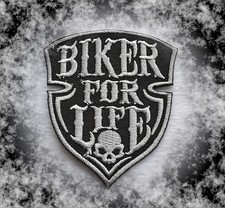 Biker For Life Patch Patch Iron On Badge Harley Motorcycles