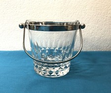 crystal ice bucket / ice cubes signed BACCARAT model PICCADILLY table handle