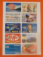 LOT NO. 2 - 10 EMPTY PHONE CARDS UNIT FRANCE TELECOM WITH 1 RARE!!!