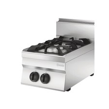 Fourneau à gaz 2 zones, flamme pilote, grilles amovibles, 9550 W, GAZ