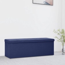 Banc de Rangement Pliable Bleu