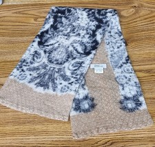 Epice Copenhagen Paris 100% Wool Scarf  Artsy Boho Neutral Colors