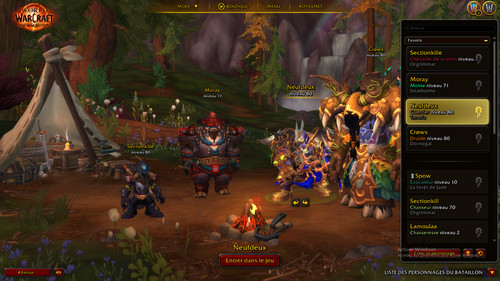 Compte wow the war - wow, within