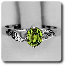 Garnet Ring Demantoid Silver