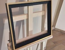 Encadrement Caisse américaine en bois , Satinée Noire et Dorée,Format Paysage