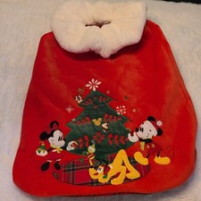 Disney Store Mickey & Minnie Christmas Tree Plush Red Santa Sack Bag 30" HTF