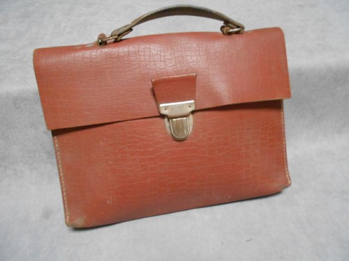 Ancien cartable cuir - ,