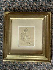 Dessin ancien – Soldat roulant sa cigarette – Crayon sur papier – Militaria