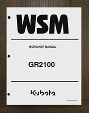 2100 Tractor Mower WSM Service Workshop Manual GR2100 Kubota (GR2100EC) Ride-On
