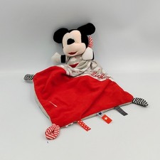 Doudou Mickey rouge gris noir