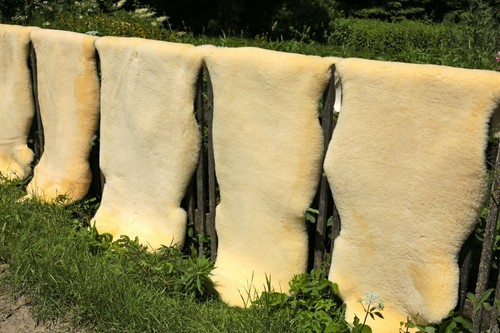 Peau mouton mega grand - peau,