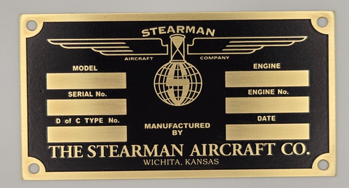 Plaque données stearman en - données,