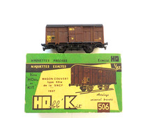Wagon HO bb kit Marchandises Couvert Type KKww SNCF Référence 506 Avec Boite