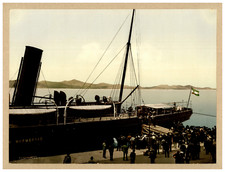Austria, Dalmatia, steamer "Graf Wurmbrand" photochromy, vintage photoch