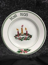 Rare Sarreguemines Christmas Plate 1938 (136)