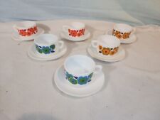 ARCOPAL Lotus Espresso Cup/Saucers, Set of 6, Crafted in France, NICE!