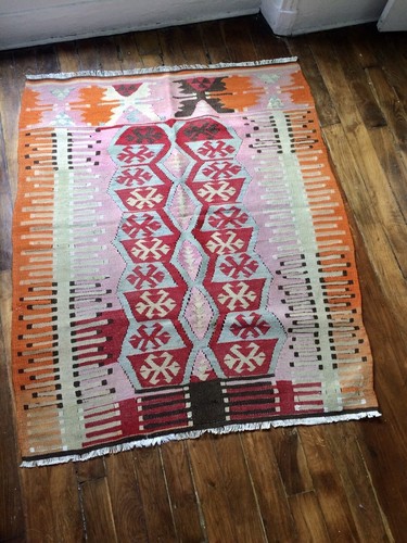 Tapis kilim vers 1960 - tapis,