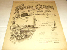 20 mai 1894 REVUE, PIANO-CANADA DE NOUVEAUTÉS MUSICALES ( PARTITIONS)