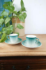 Duo de Tasses et Sous-Tasses en Terre de Fer, Faïencerie de Nimy (Belgique)