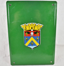 OLD ENAMEL PLATE COAT OF ARMS OF THE CITY OF TRIEL SUR SEINE YVELINES