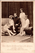 King Albert, Queen Elisabeth of Belgium with Children - Tuck  Postcard