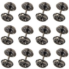 12pcs Échelle HO 1:87 Rayons Métalliques DC Roues en Métal pour Train Miniature