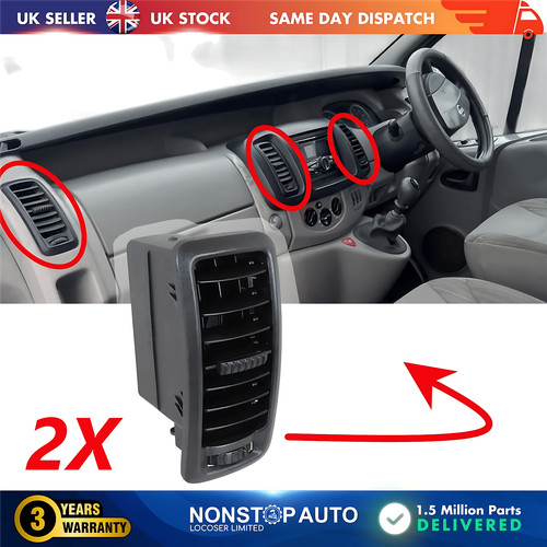 Grille air de tableau - 2x, d'air