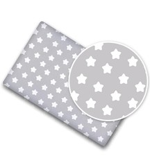 MATELAS BÉBÉ DRAP DE LIT JUNIOR 100% COTON 160x80cm grandes étoiles sur gris