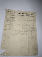 Document Invoice GRAND CHANTIER DE LA GARE AUGUET VILLETTE Moult Argences 1924