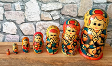 STUNNING Series of 7 Russian Dolls / Matryoshkas Top Decoration and Collection
