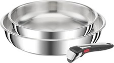 Lot 2 Poêles Inox Tefal Ingenio Preference On L9759002 + 1 Poignée, Induction