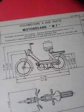 1978 MOTOBECANE M7 50 cc original CARD ASI FMI MCTC approval