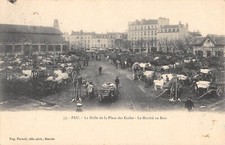 Old postcard 64 PAU LA HALLE DE LA PLACE DES ECOLES LE MARCHE AU BOIS 
