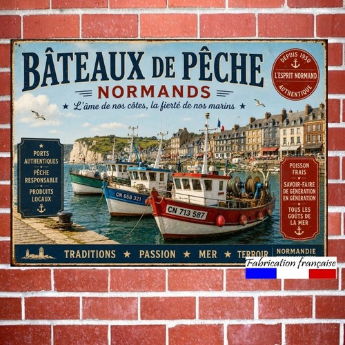 Plaque aluminium vintage les