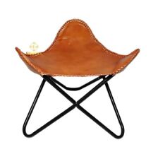 Pouf En Cuir Marron Fait Main Pour Détente Intérieure/Extérieure PL2-273