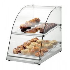 Vitrine de buffet 2 étages 70 Litres en plexiglas, verre
